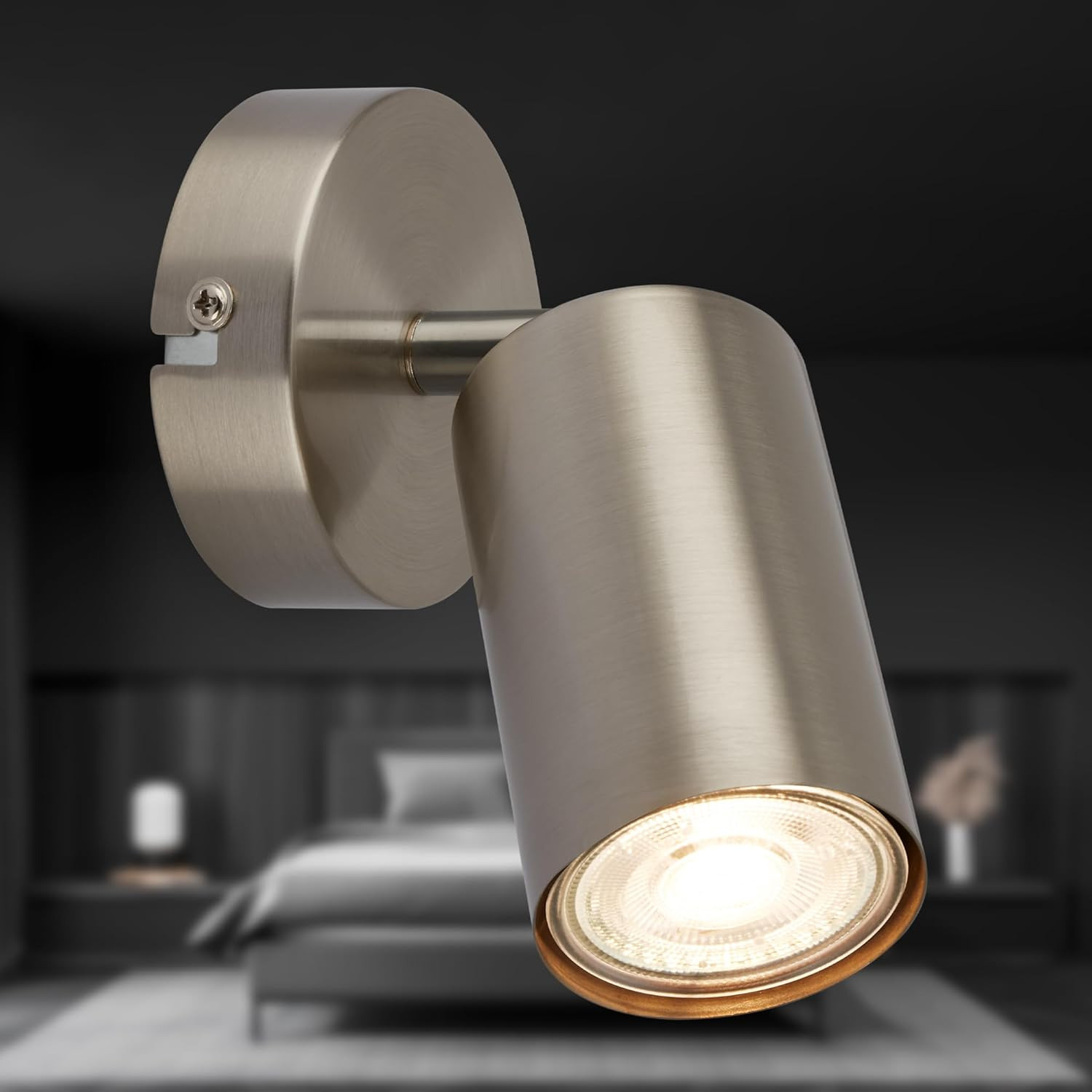 TIB FARETTO 1XGU10 9W MET/NICKEL