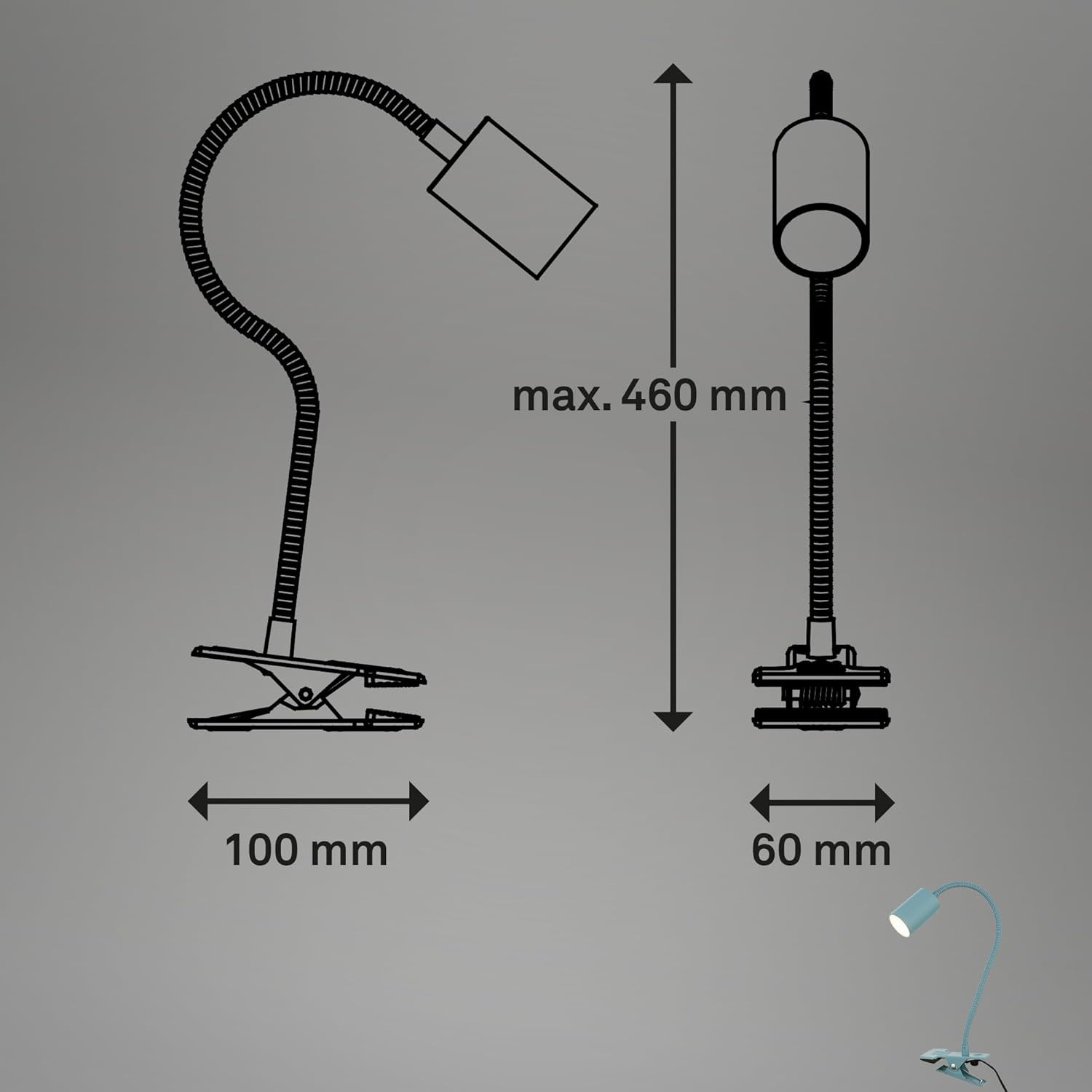 FLEXS LAMPADA A MORSETTO FLESSIBILE 3.5W 3K BLU