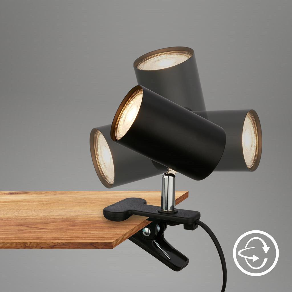 KLEM SPOT A MORSETTO GU10 9W NERO