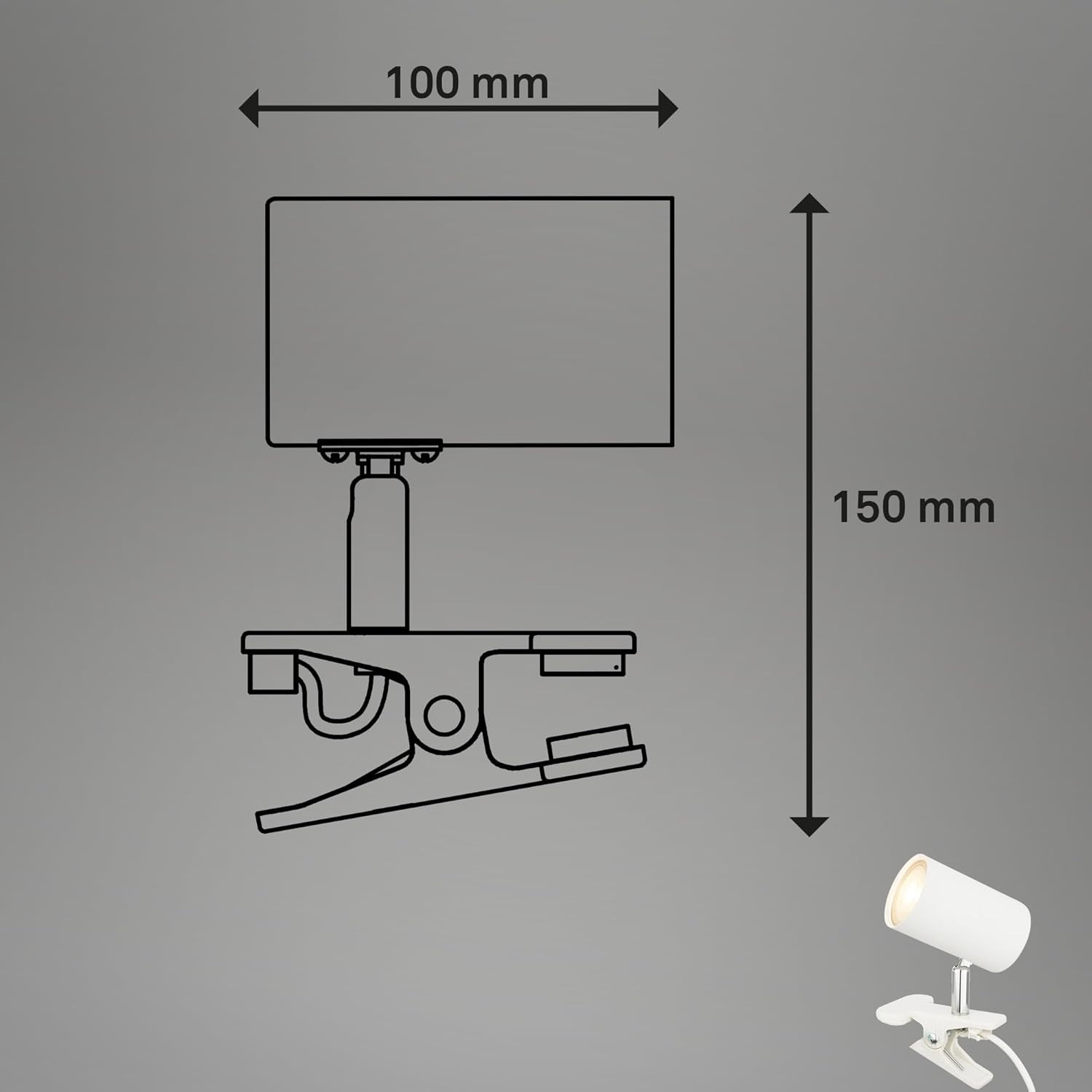 KLEM SPOT A MORSETTO GU10 9W BIANCO
