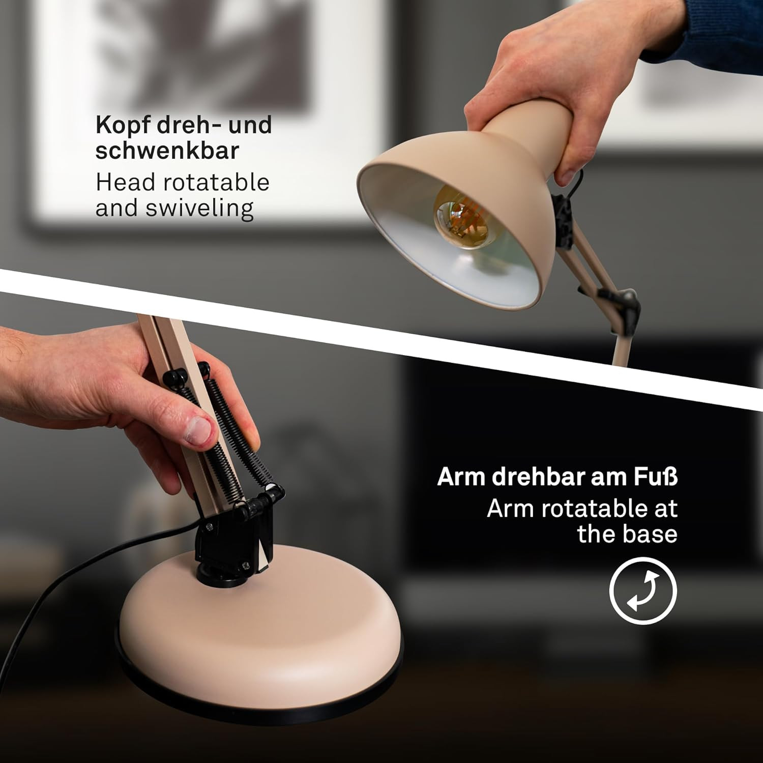 PIXA LAMPADA TAVOLO E14 25W BEIGE