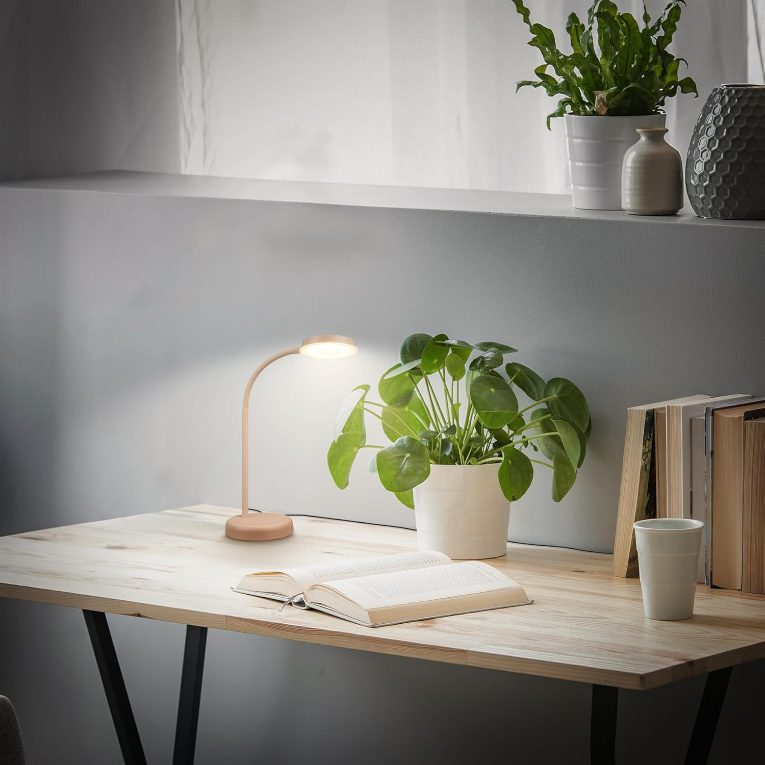 LAMP.DA TAVOLO LED 8W 3K BEIGE