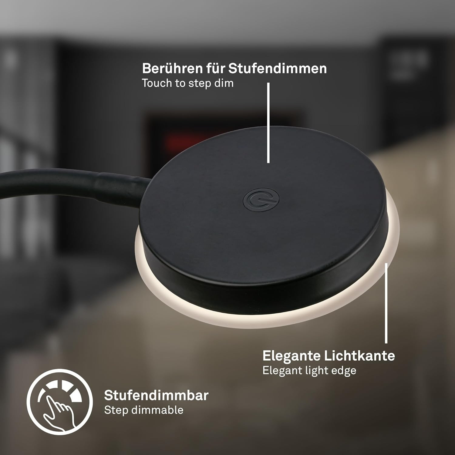 LAMP.DA TAVOLO LED 8W 3K NERO