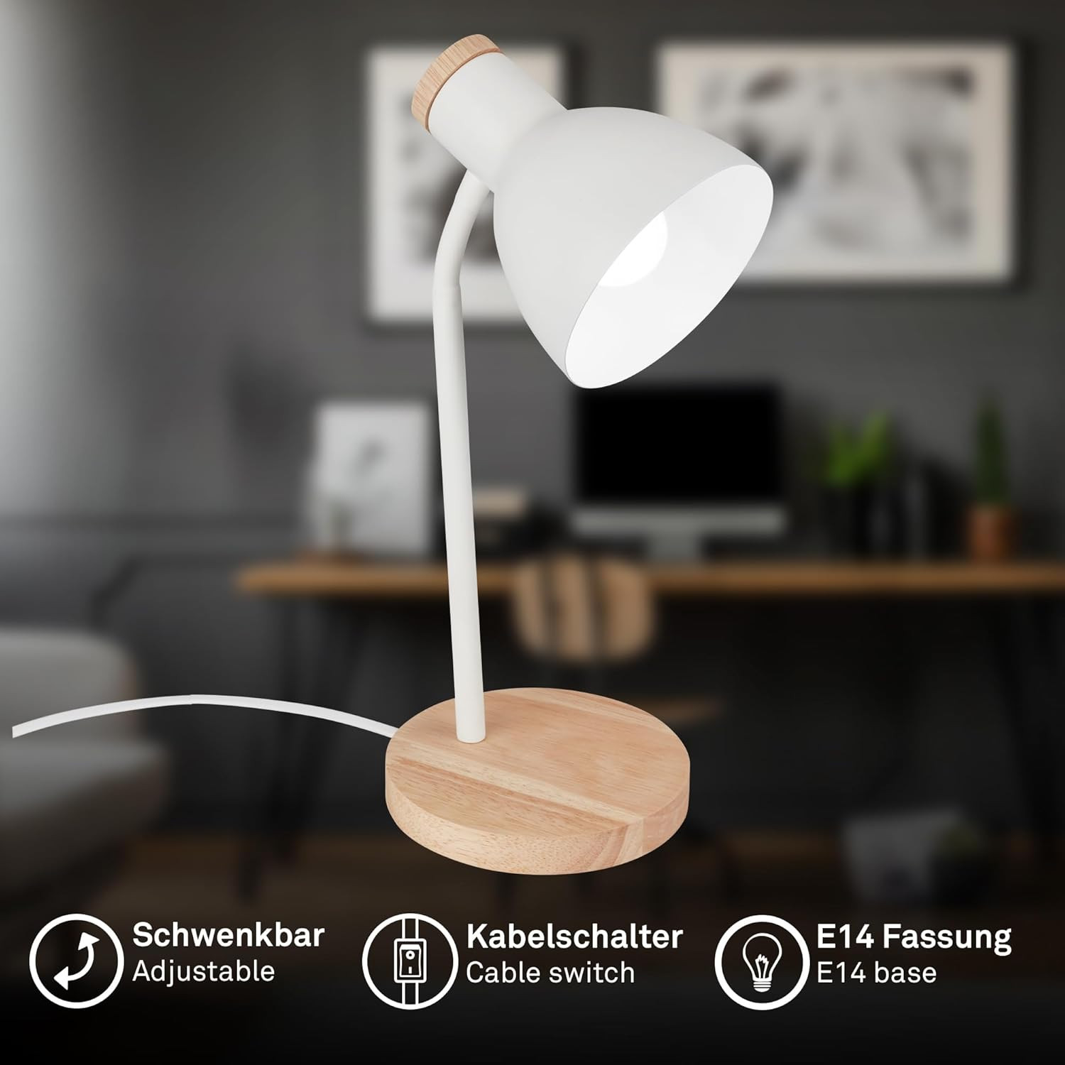 LAMP.DA TAVOLO LED 10W 1X14 BIANCO