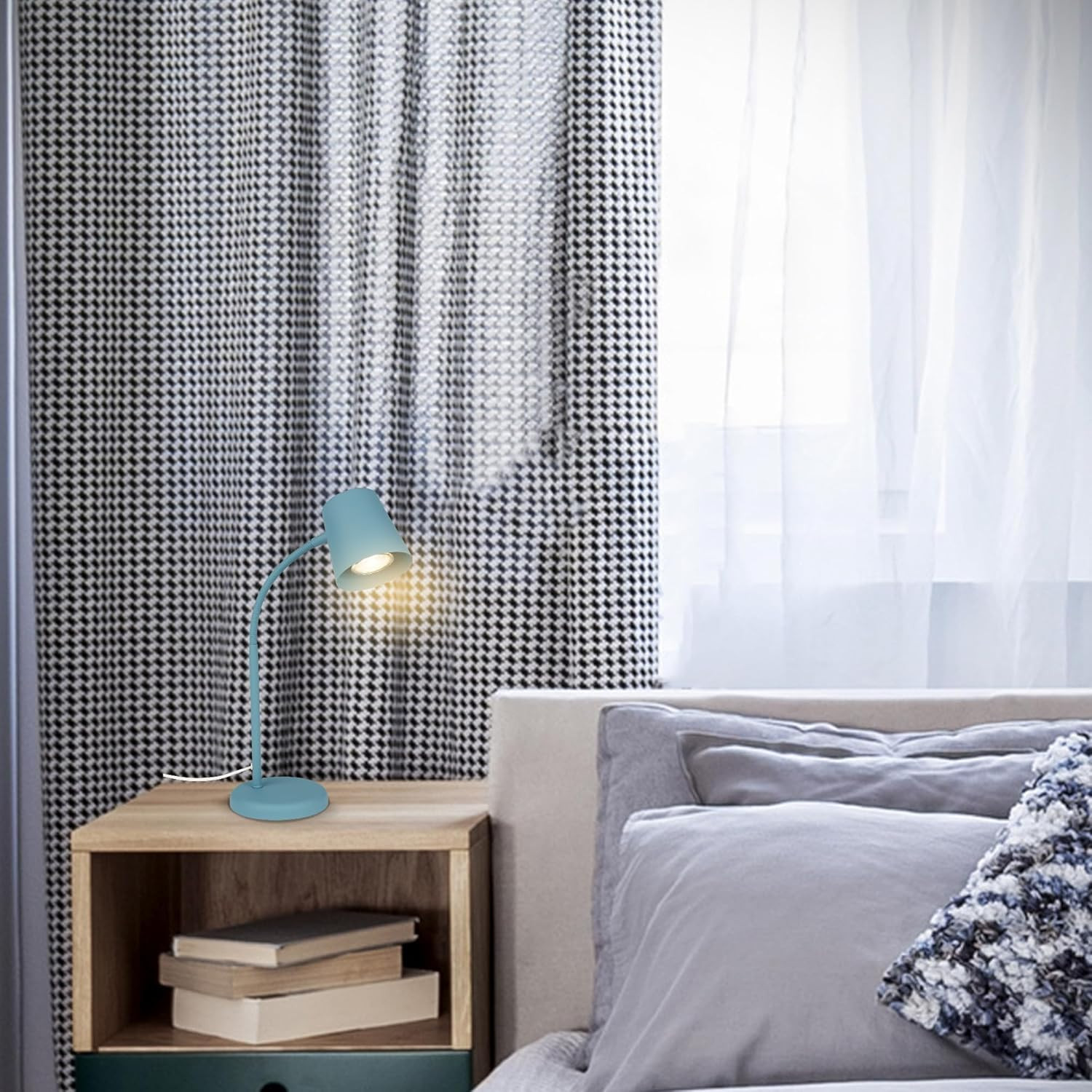 SKRIVA LAMPADA H.38.5 1XGU10 M/BLU