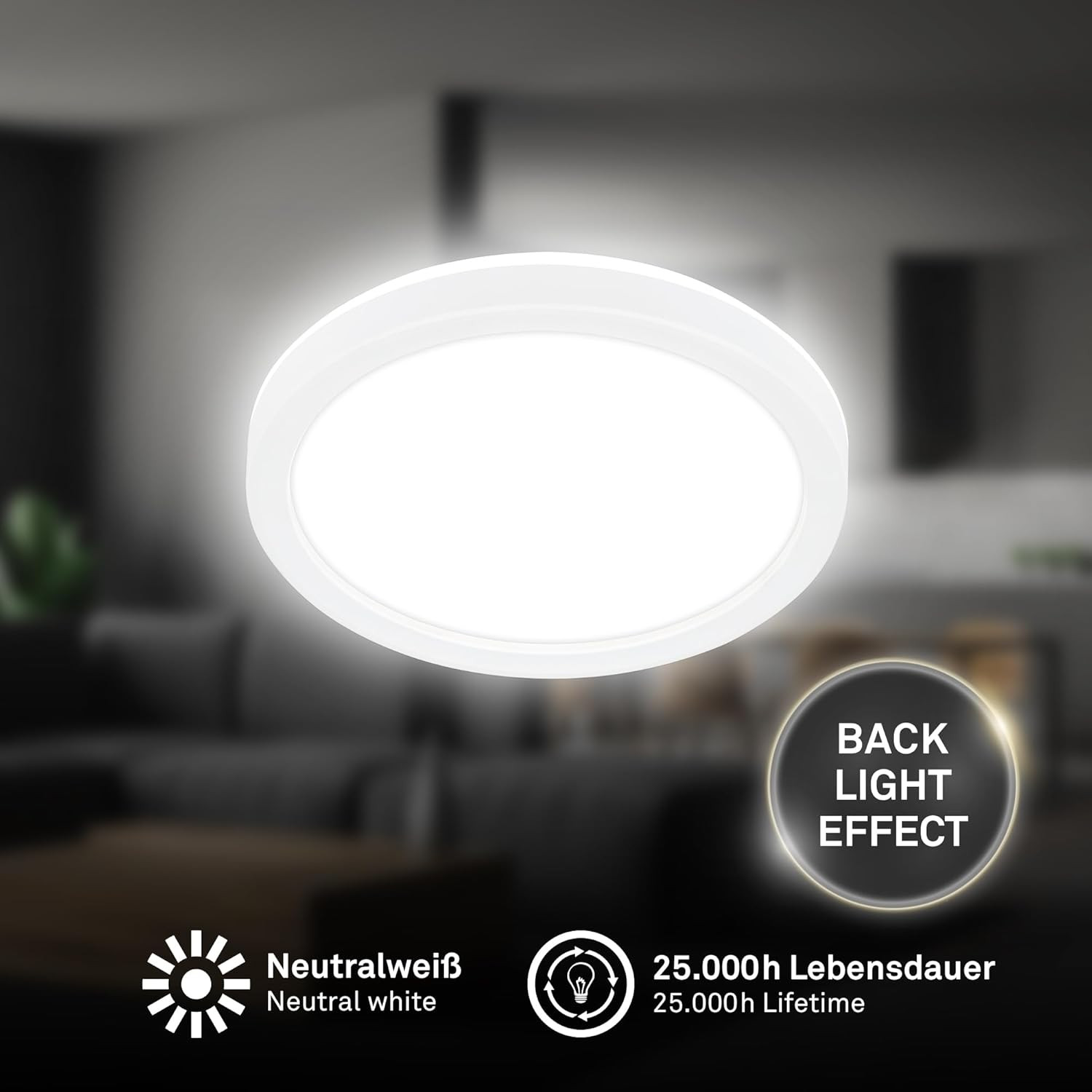 PLAFONIERA LED PIATTA 12W 4K BIANCA