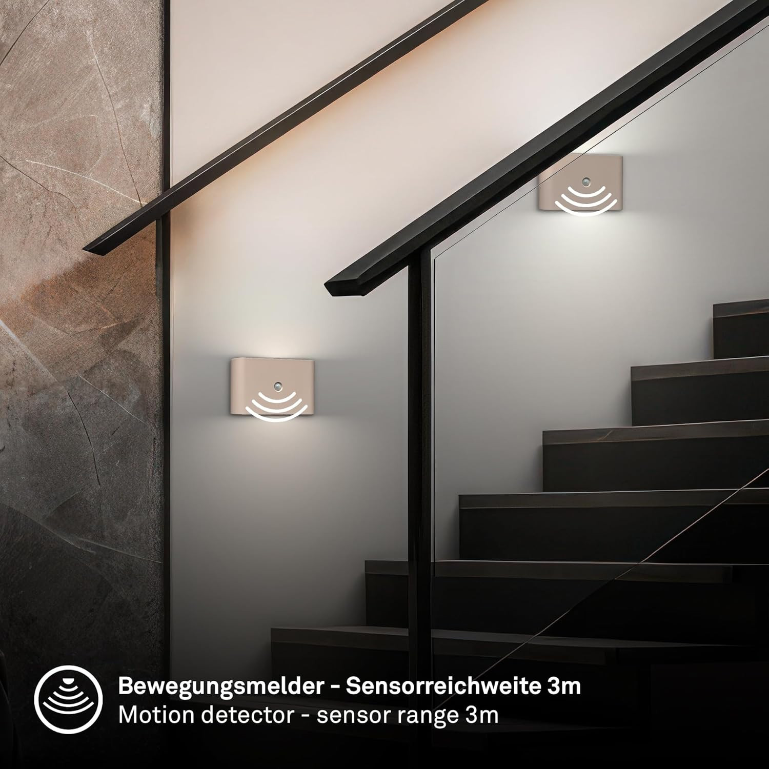 APPLIQUE LED C/SENSORE 3W 3K BEIGE