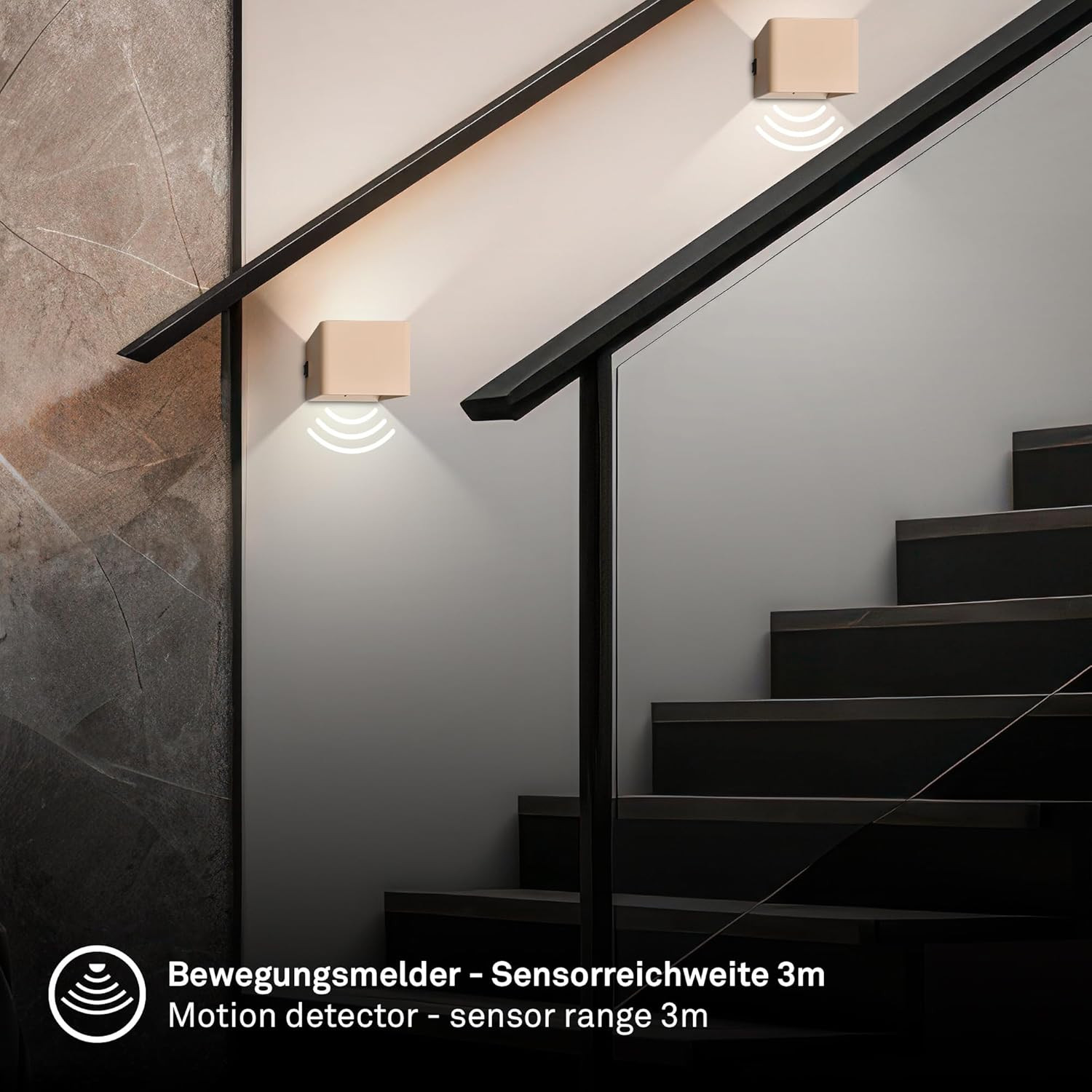 APPLIQUE LED 1.5W 3K C/SENSORE BEIGE