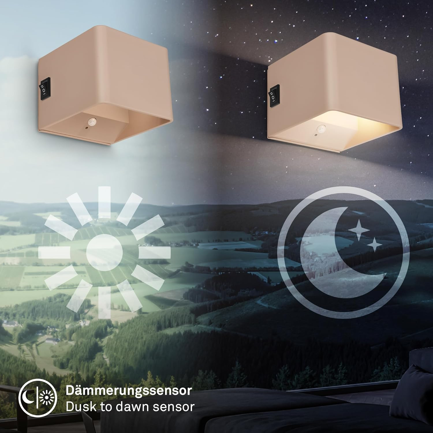 APPLIQUE LED 1.5W 3K C/SENSORE BEIGE