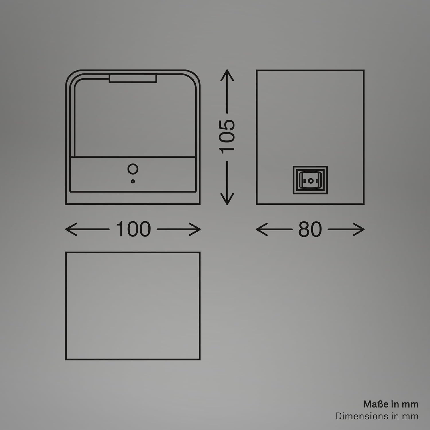 APPLIQUE LED C/SENSORE 1.5W 3K NERO