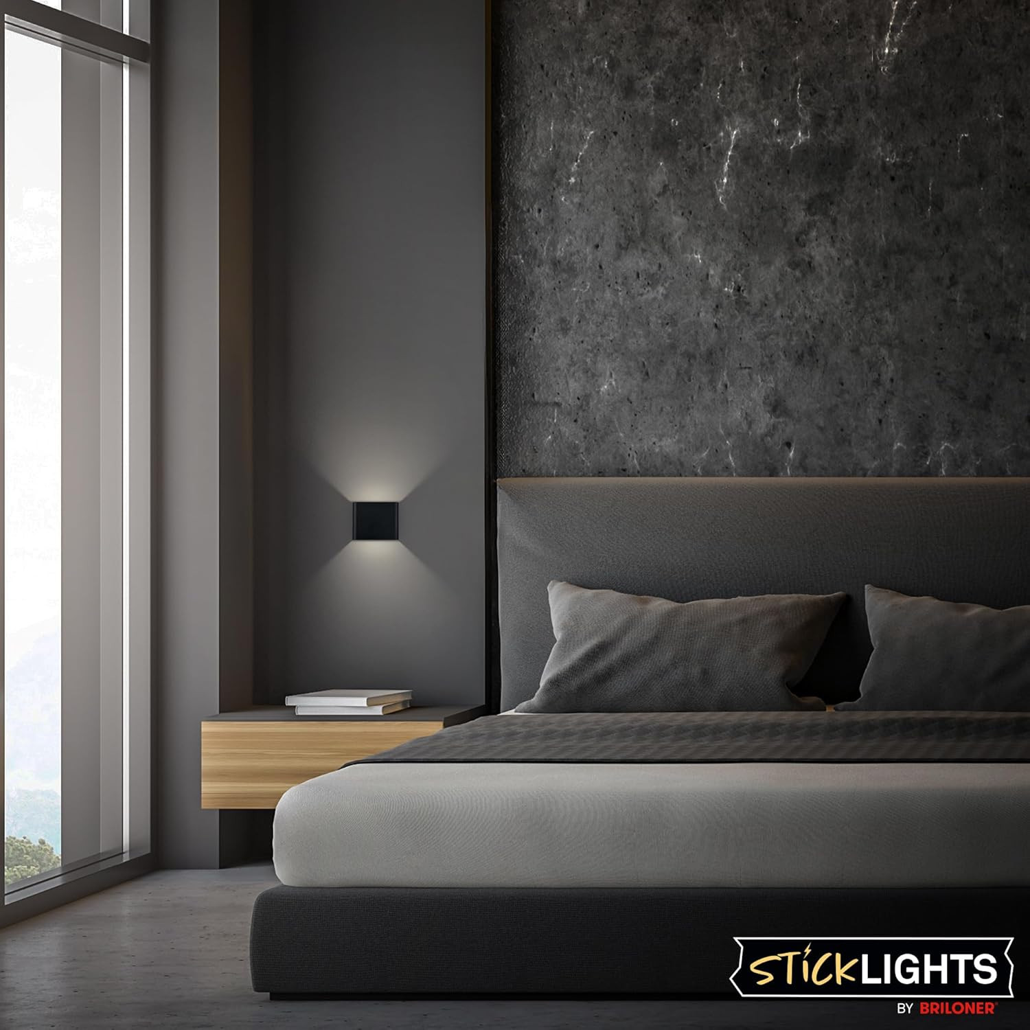 APPLIQUE LED C/SENSORE 1.5W 3K NERO