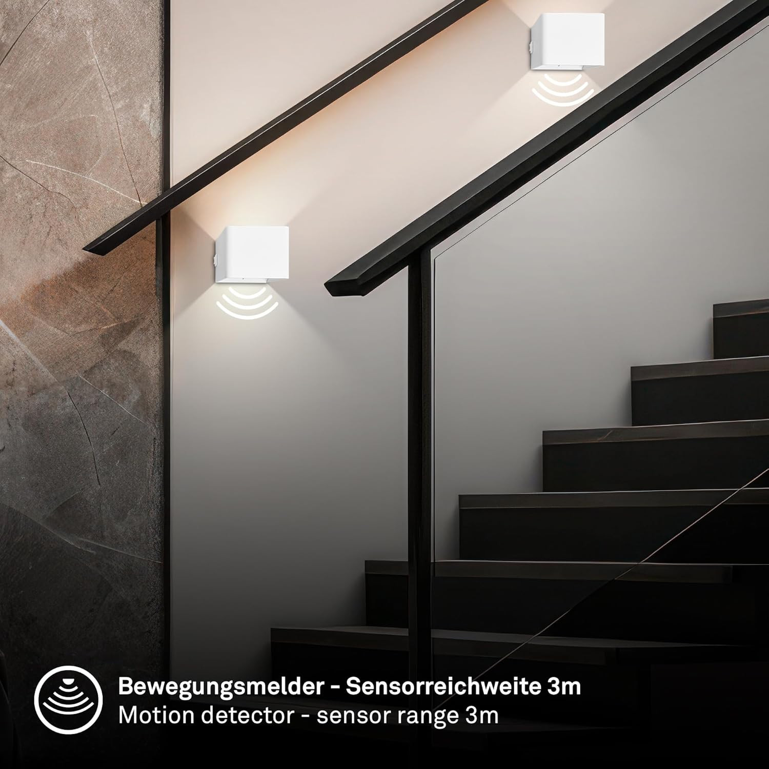 APPLIQUE LED C/SENSORE 1.5W 3K B.CA