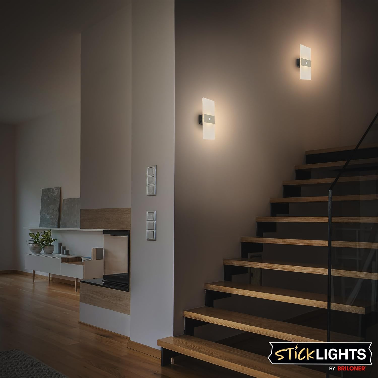 APPLIQUE LED C/SENSORE 1W 2.7K NICHEL