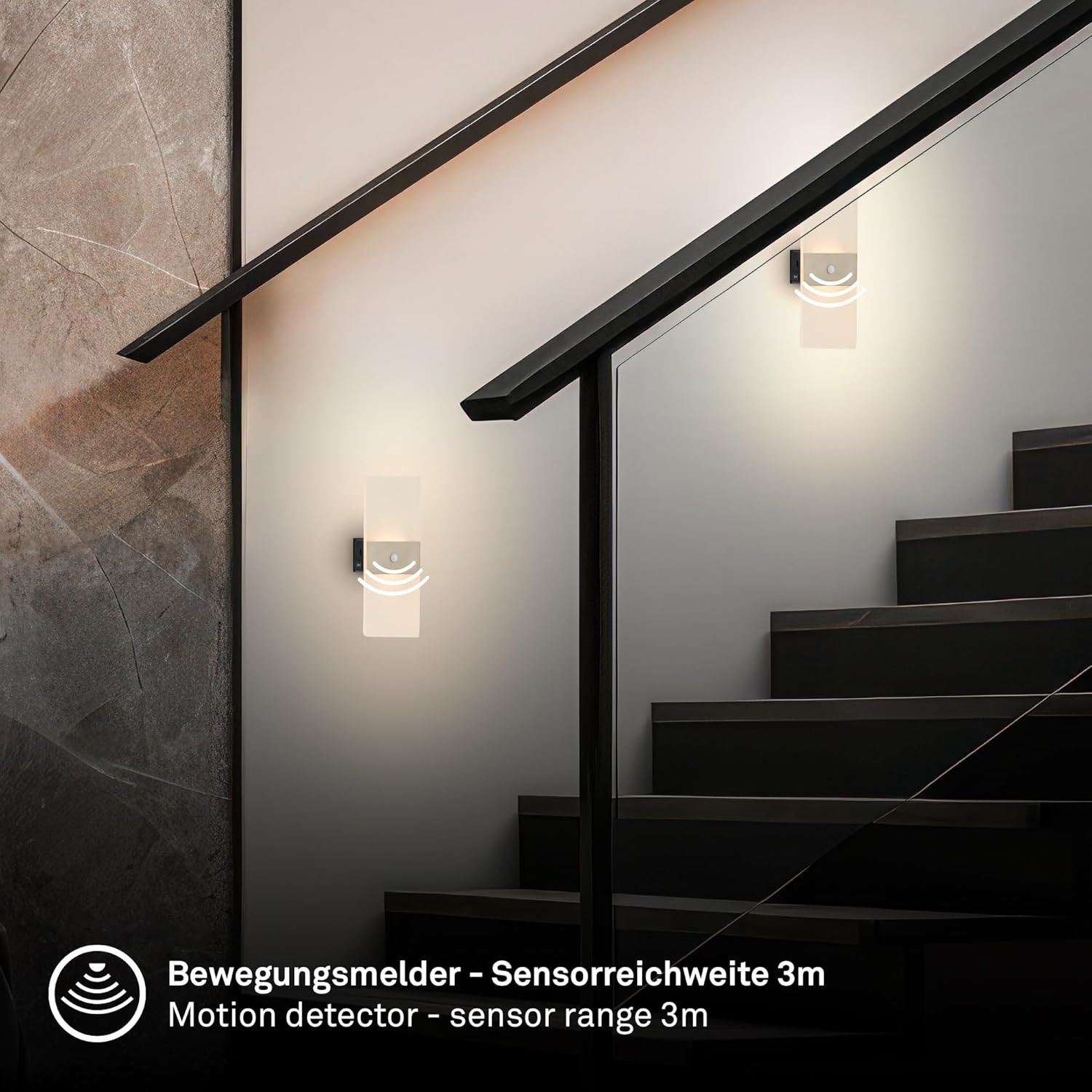 APPLIQUE LED C/SENSORE 1W 2.7K NICHEL