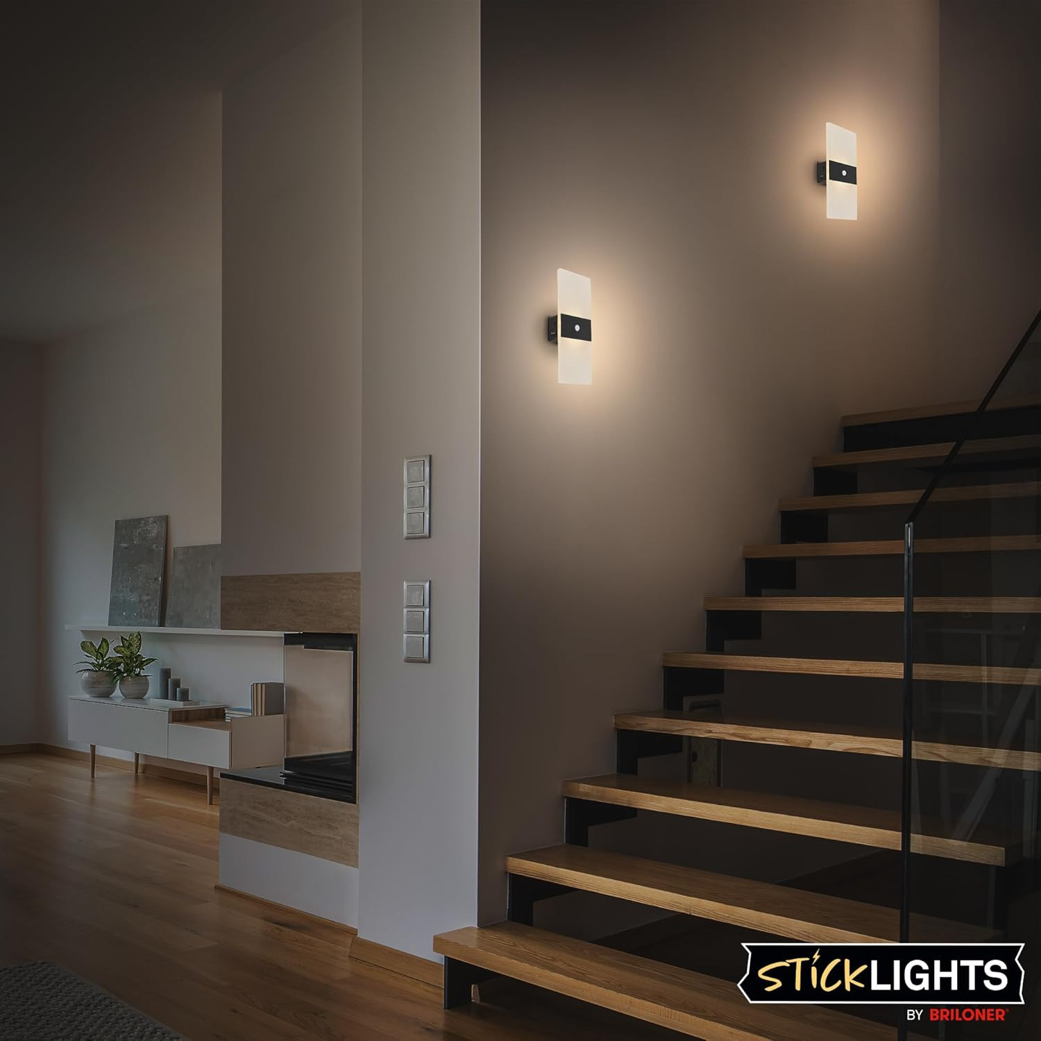 APPLIQUE LED C/SENSORE 1W 2.7K NERO