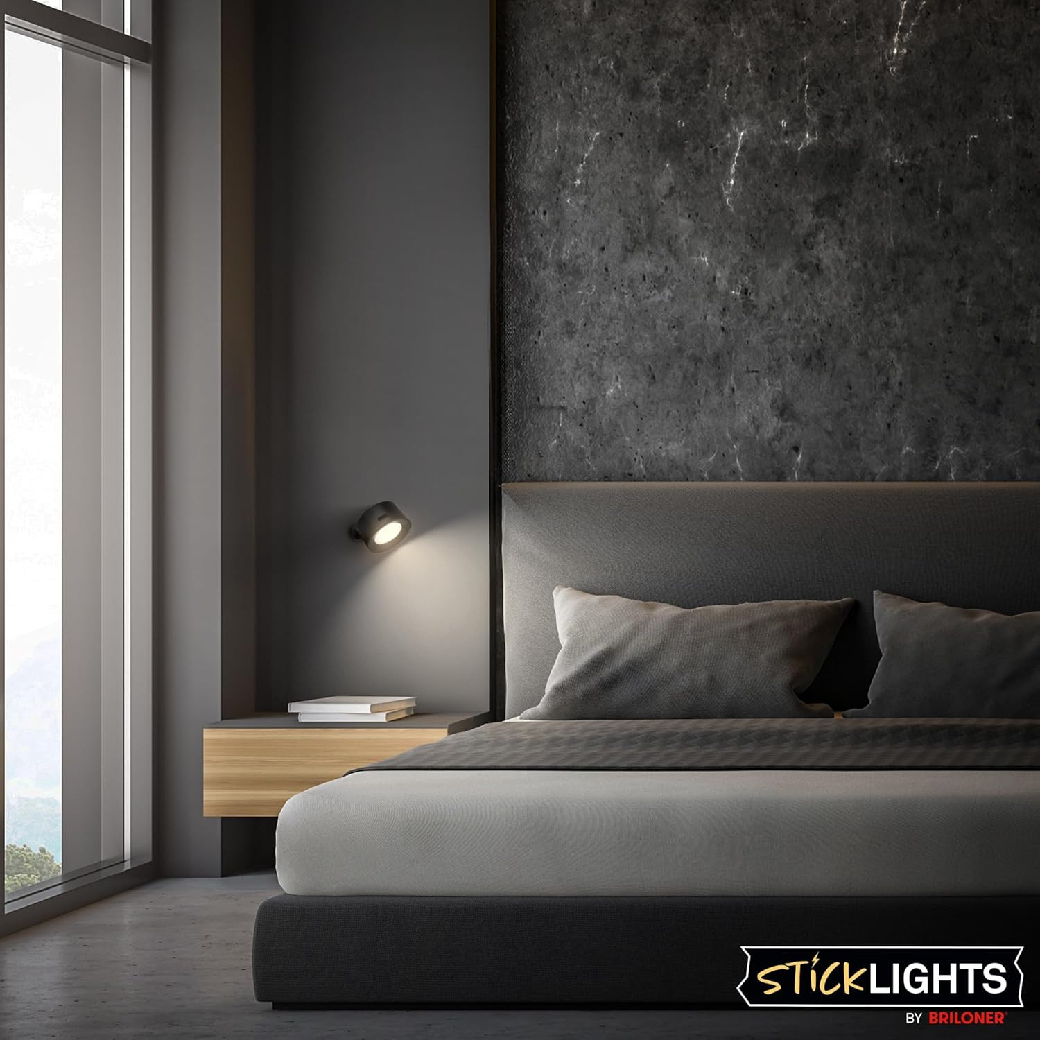 FARETTO PARETE LED 1.6W DIMM.NERO