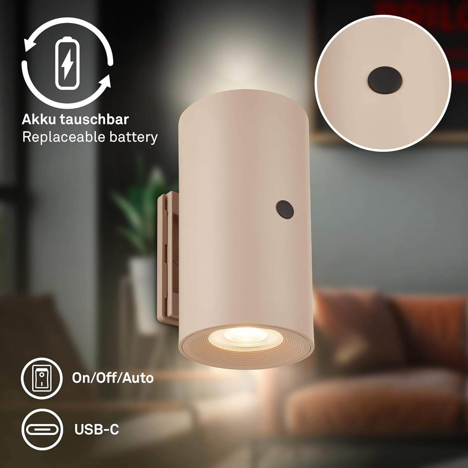 APPLIQUE LED 2W 3K DIMM.IP20 BEIGE