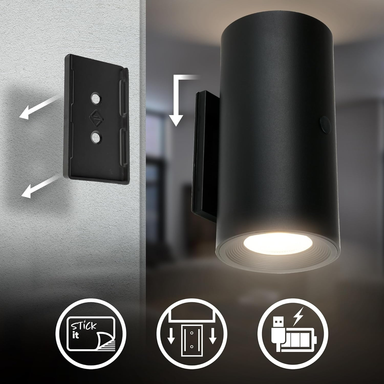 APPLIQUE LED 2W 3K DIMM.IP20 NERO