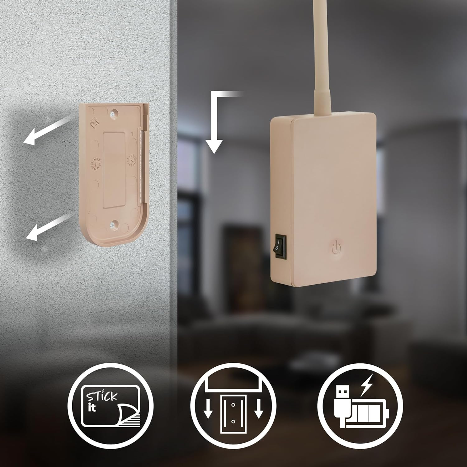 LUCE NOTTURNA LED 2W 3K DIMM.BEIGE