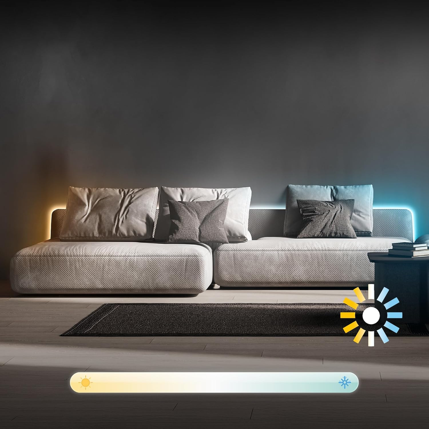 STRISCIA LED 24W 5MT.DIMM.AUTOADESIVO BIANCO