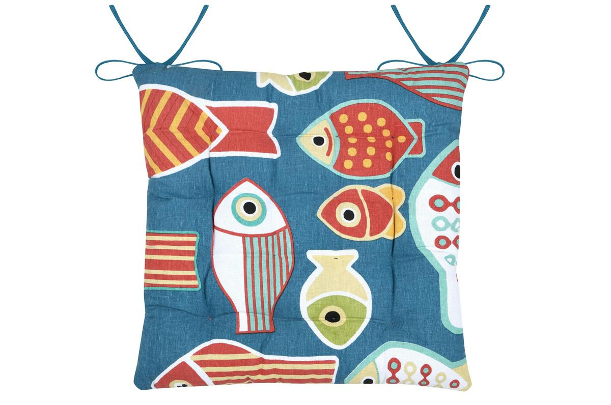 CUSCINO GALLETTE COLORFISH CM.38 BLU