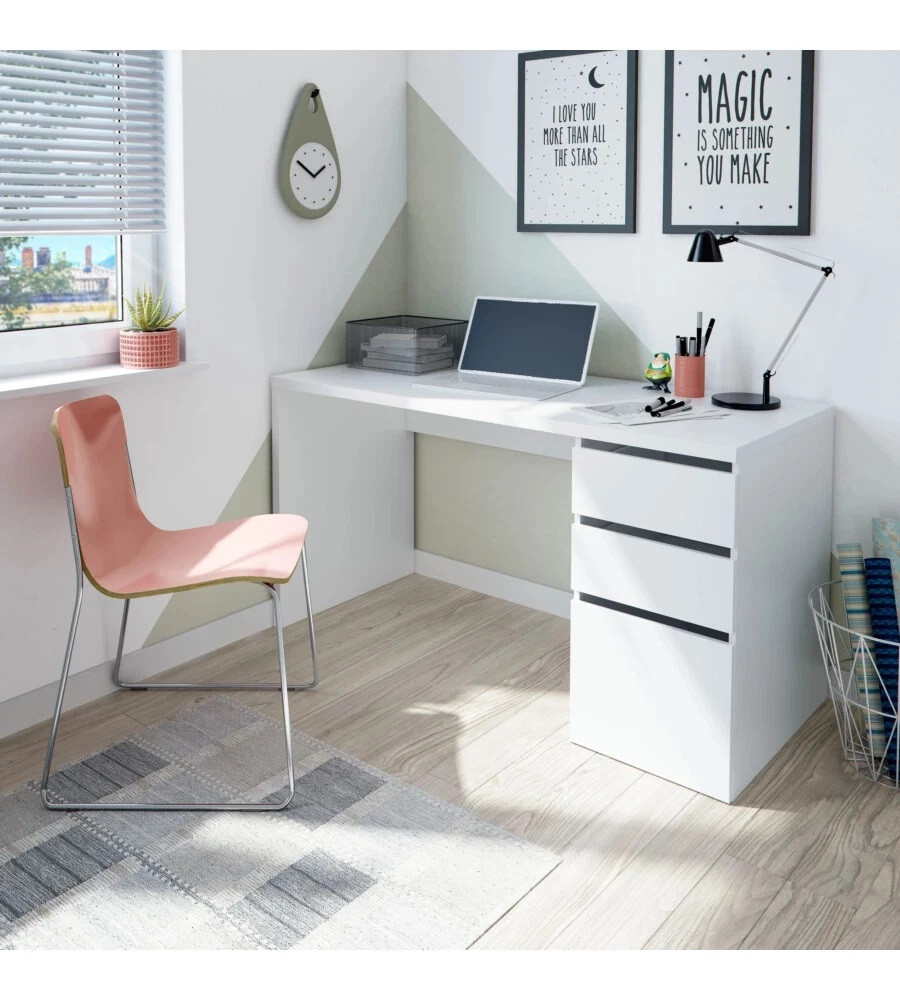 SCRIVANIA REVERS.C/CASSETTO LATERALE CM.138X75