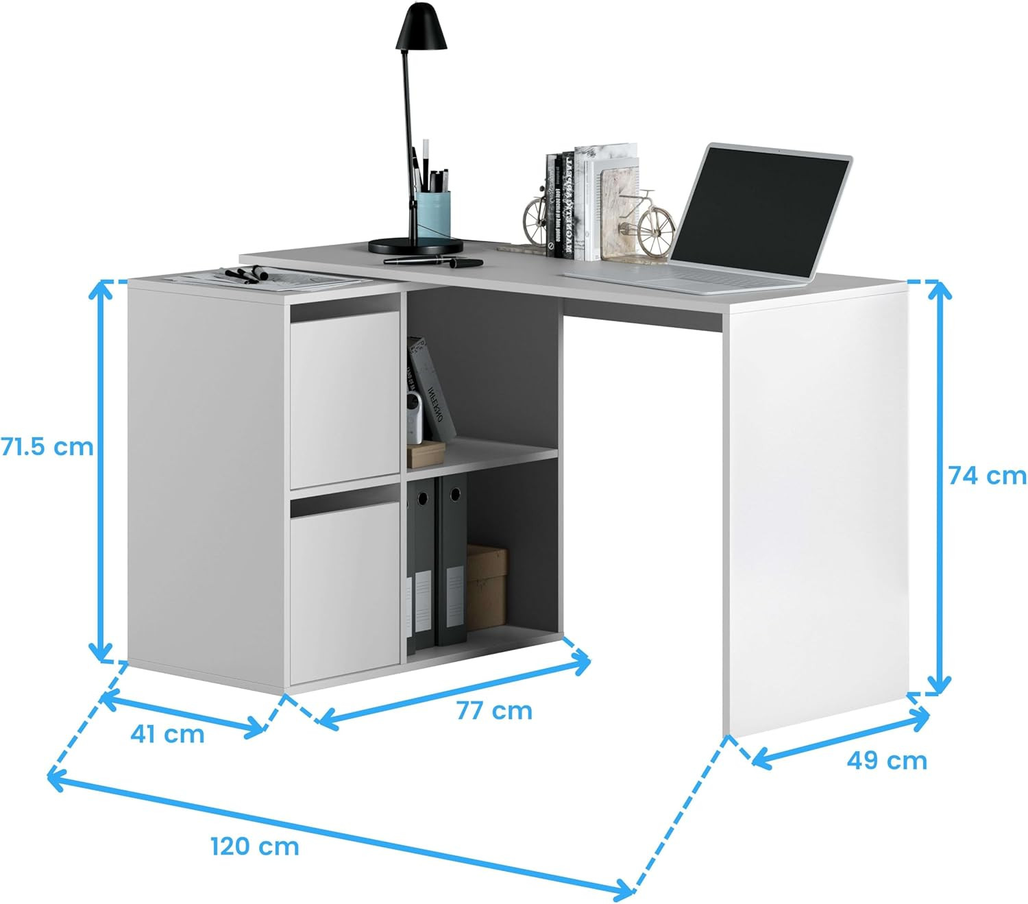 SCRIVANIA MULTIPOSIZIONE AD ANGOLO