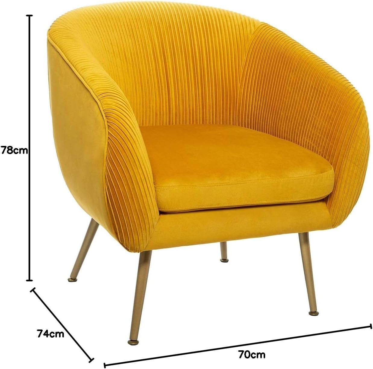 POLTRONA SOLARO VELLUTO OCRA