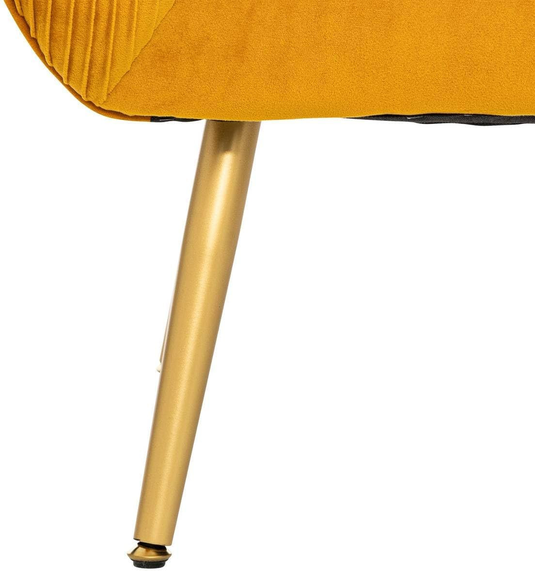 POLTRONA SOLARO VELLUTO OCRA