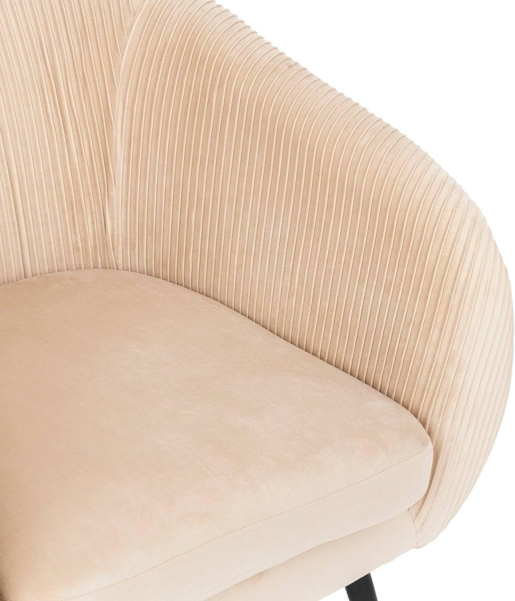 POLTRONA SOLARO IN VELLUTO BEIGE