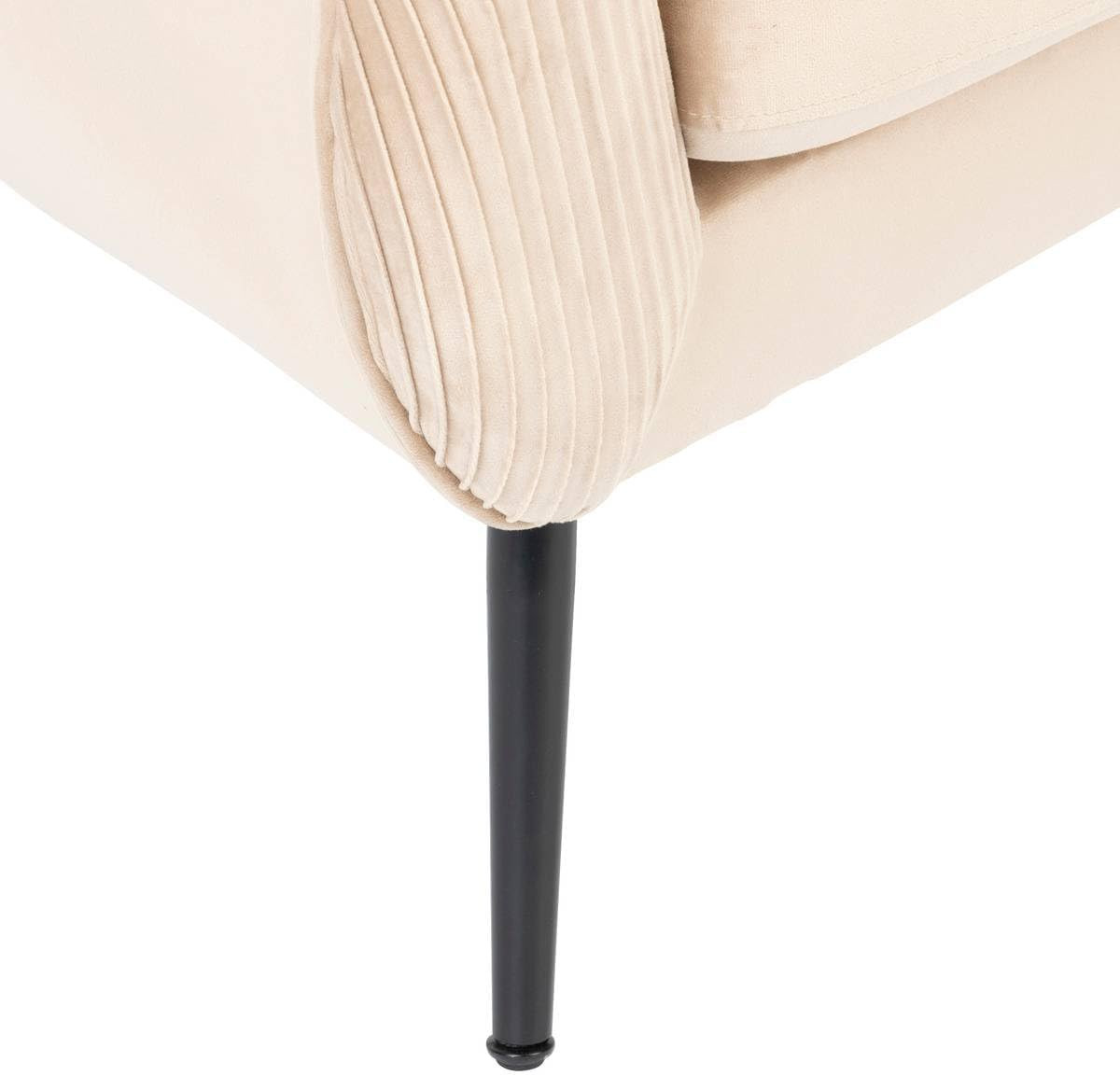 POLTRONA SOLARO IN VELLUTO BEIGE