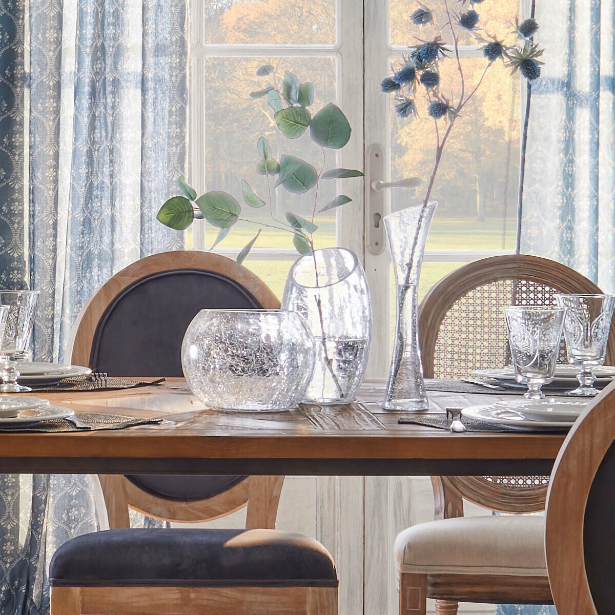 VASO CURVO H.23 VETRO  CREPATO