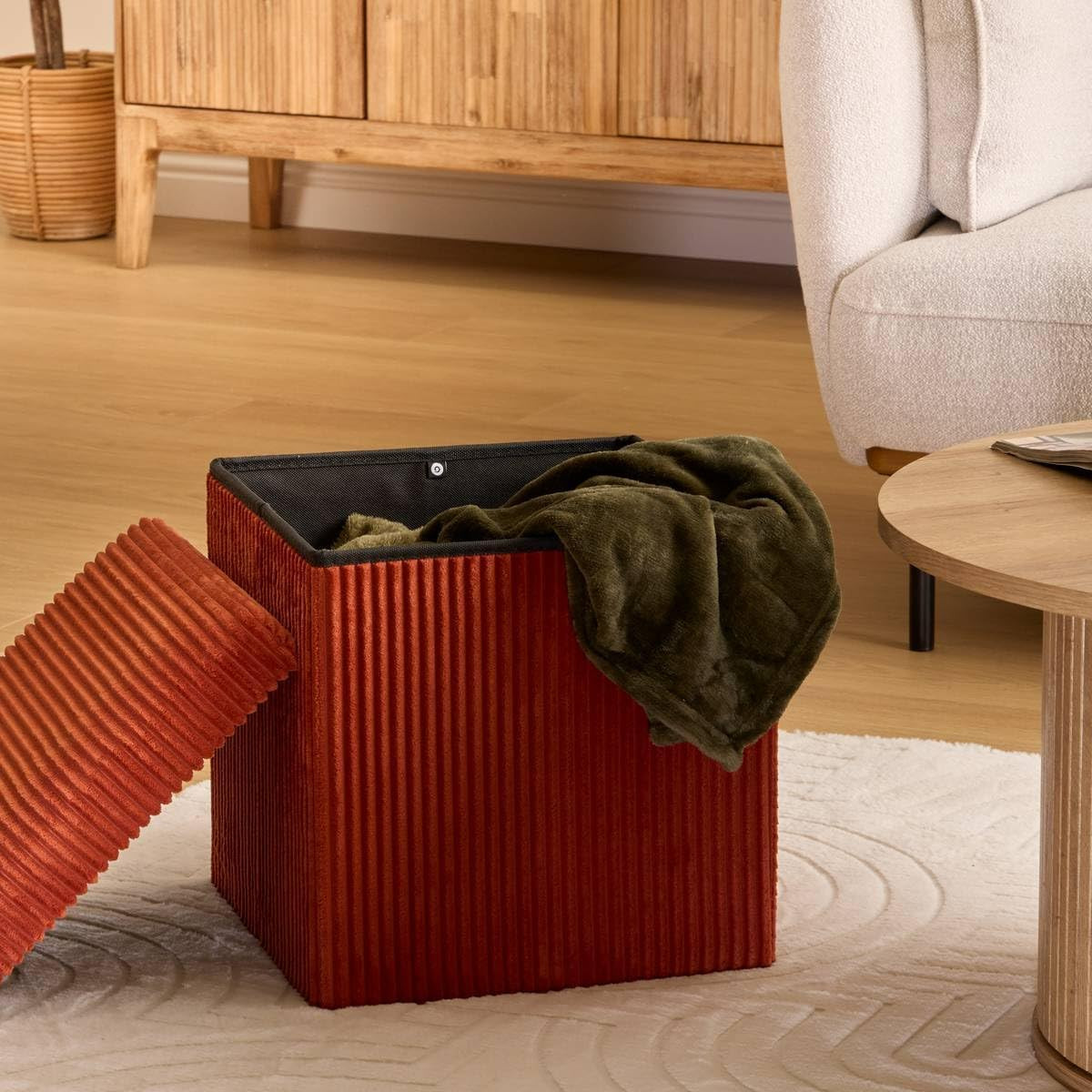 POUF PIEGHEVOLE ARUM CM.38X38 ROSSO