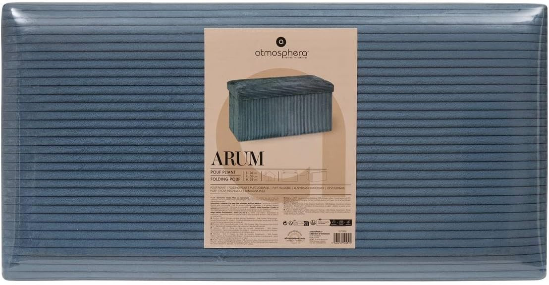 POUF PIEG.ARUM COSTE CM.76X38 BLU