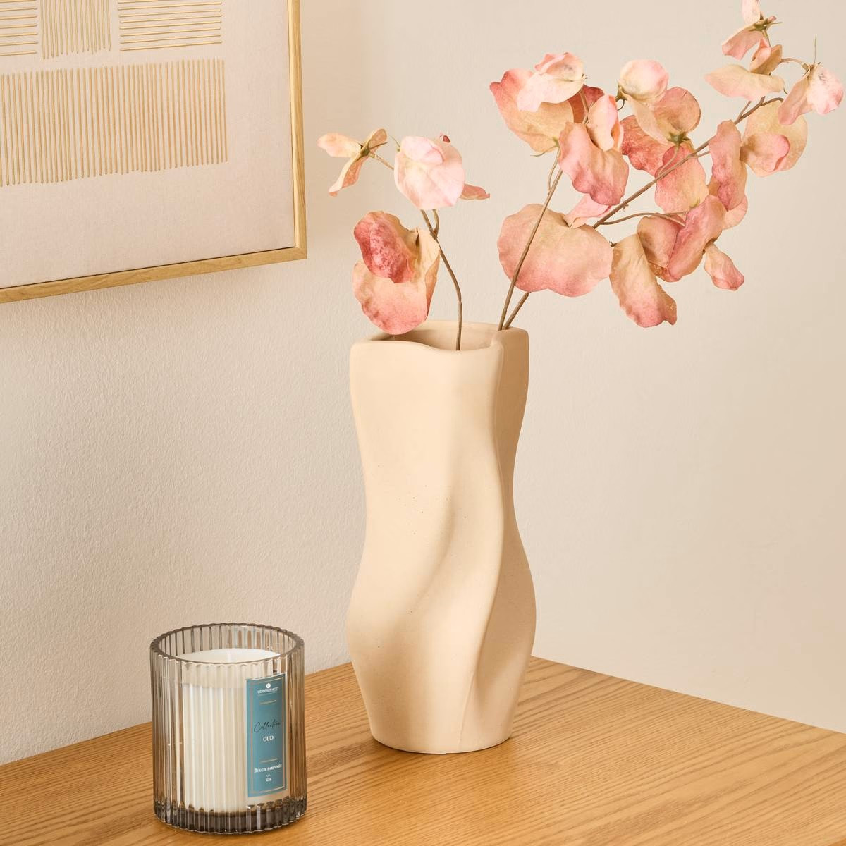 VASO CERAMICA GRIGOR H.25 BEIGE