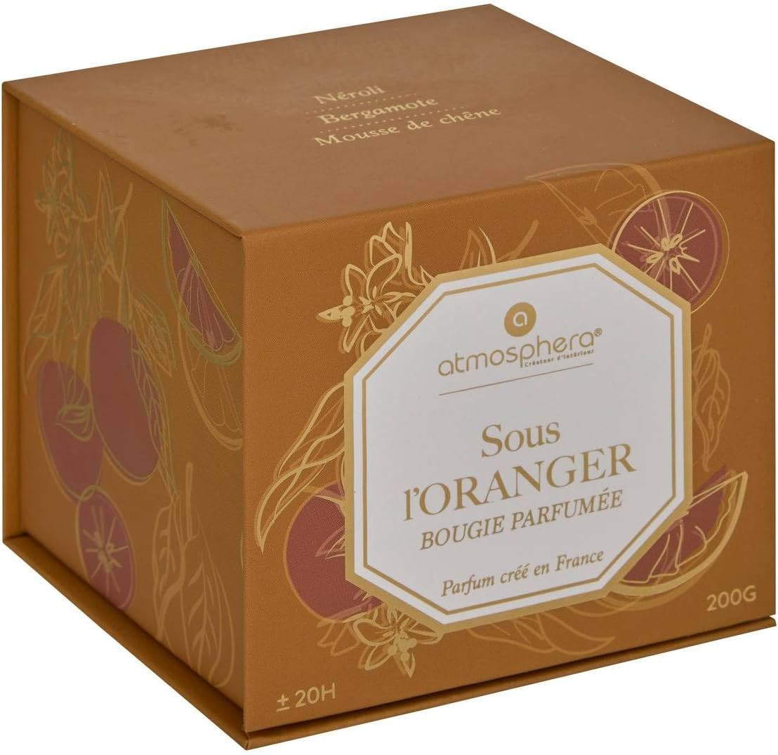 CANDELA PROFUMATA VETRO 200G ARANCIO