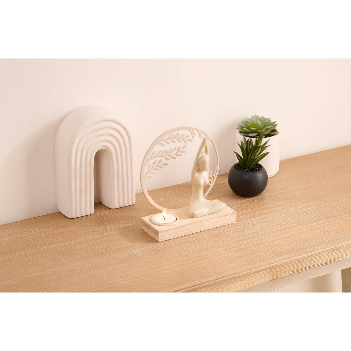 P/CANDELA YOGI CM.15X6X16 LEGNO/METALLO ASS.