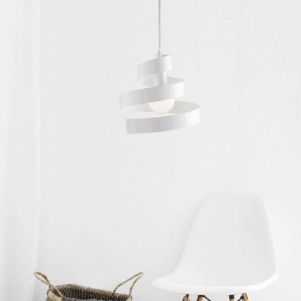 SOSPENSIONE .FERRO 1XE27 55W D.30 BIANCO