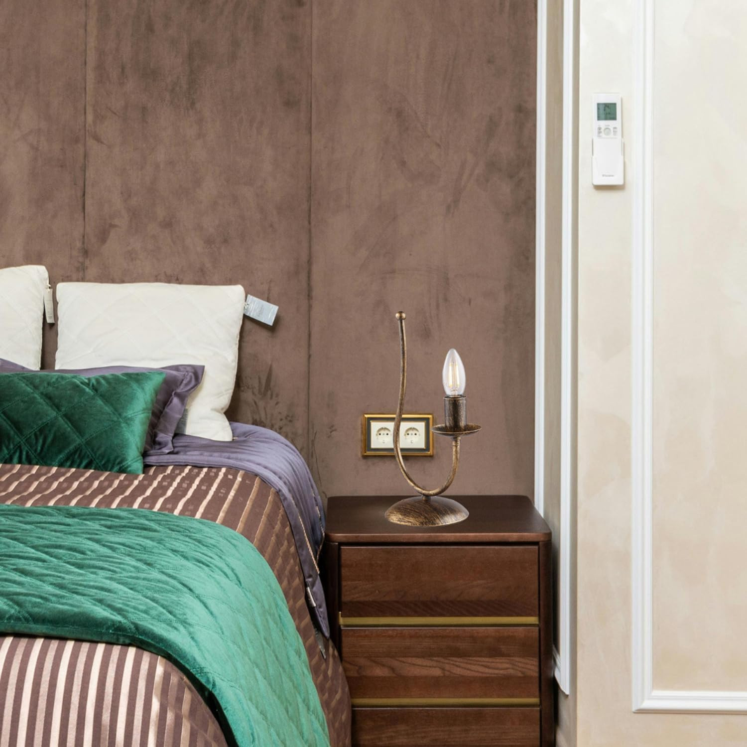 LUMETTO IN FERRO 1XE14 42W MARRONE/ORO