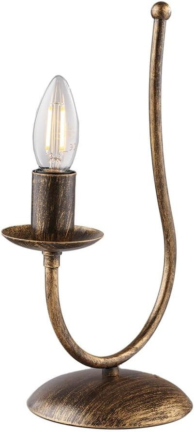 LUMETTO IN FERRO 1XE14 42W MARRONE/ORO