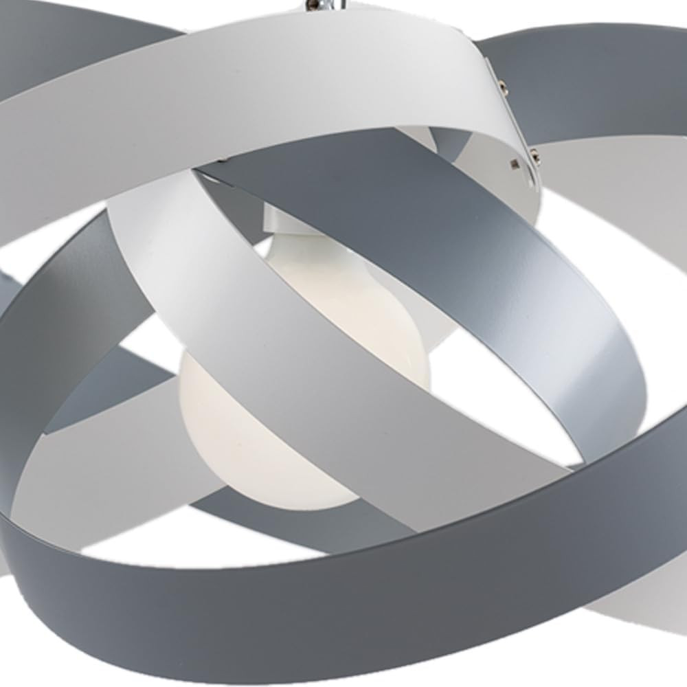 SOSPENSIONE IN FERRO 1XE27 B/GRIGIO