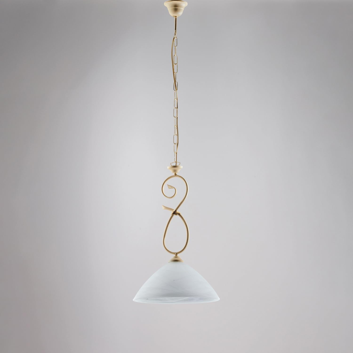 LAMP.IN FERRO 1XE27 55W D.30 AVORIO DECAPE