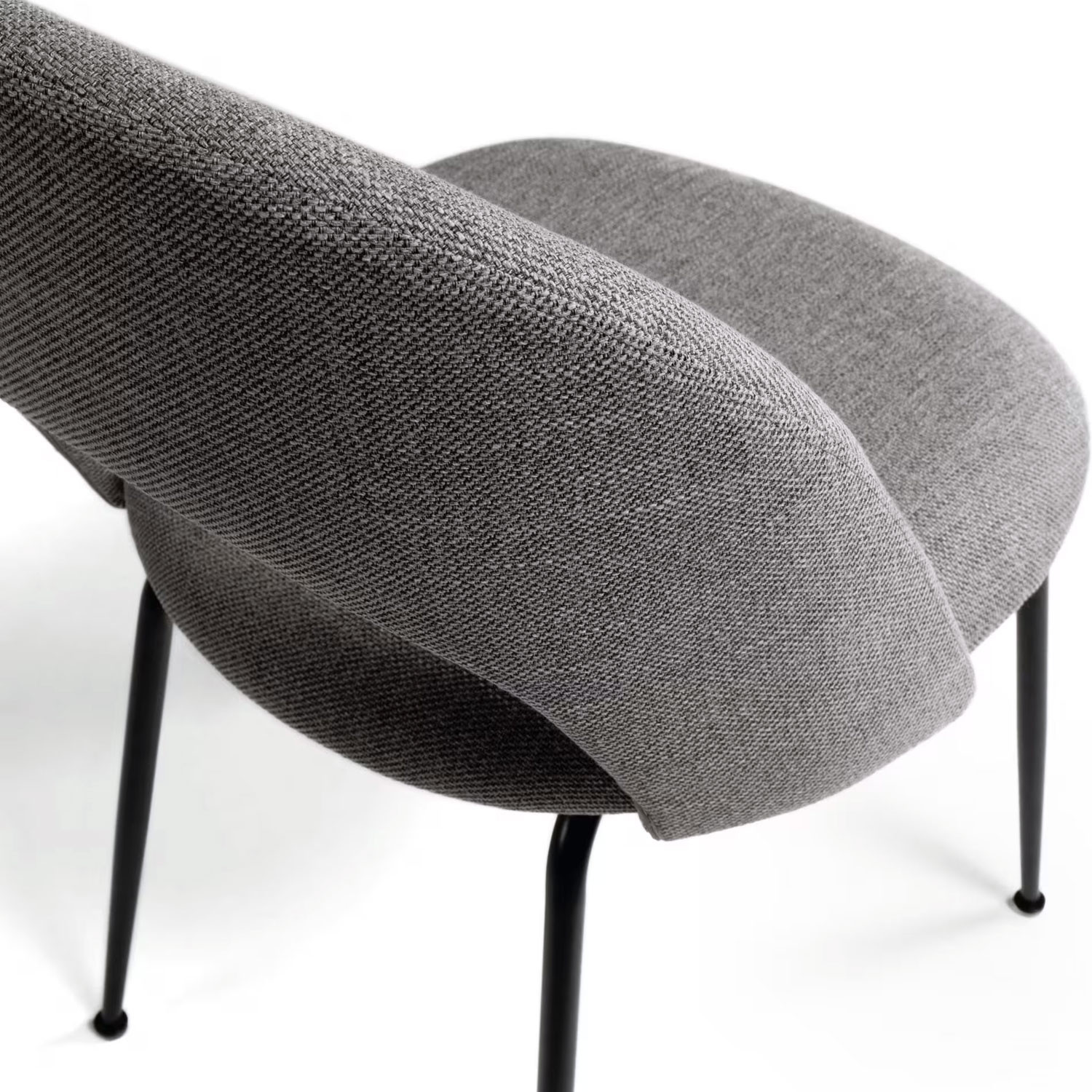 SEDIA IN VELLUTO MARY GRIGIO