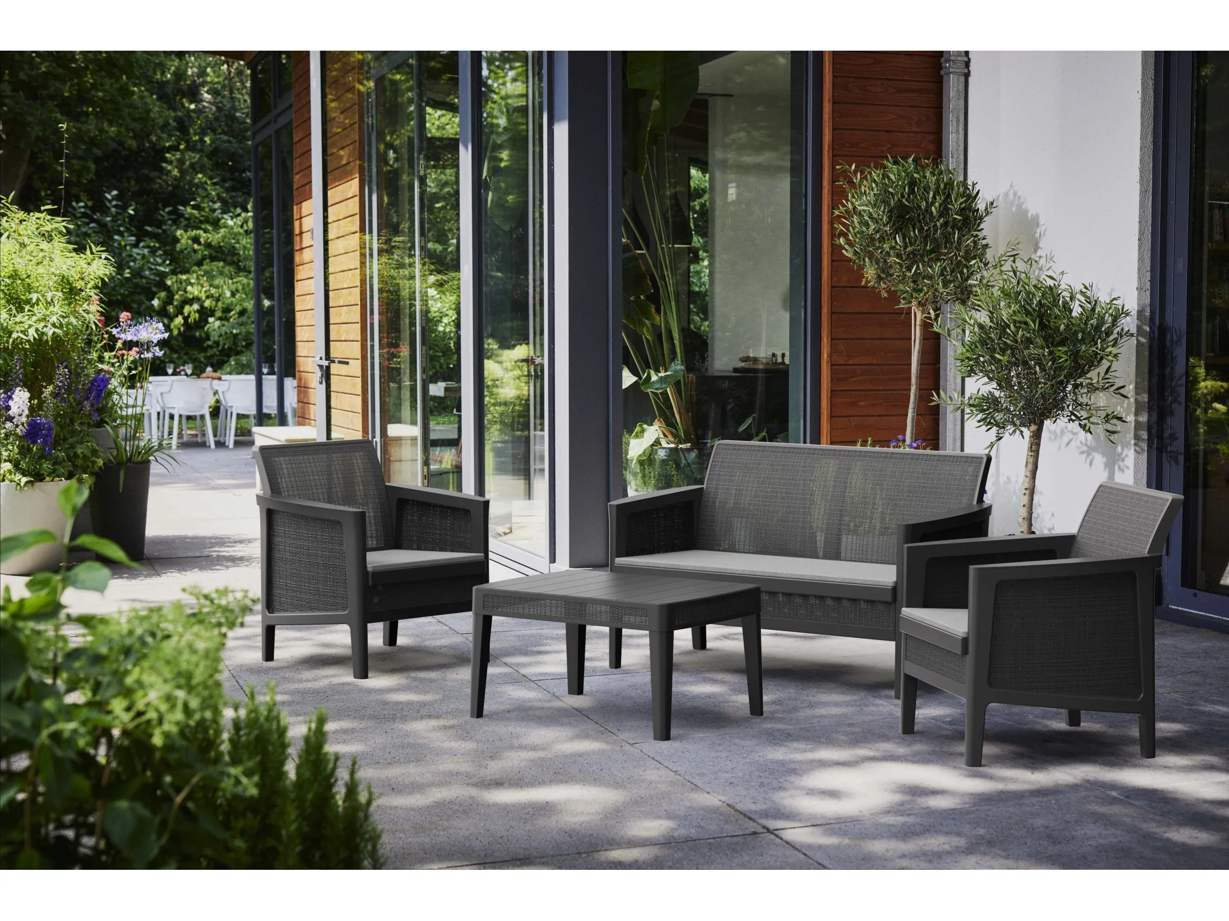 SALOTTO IN RESINA ATLAS NERO