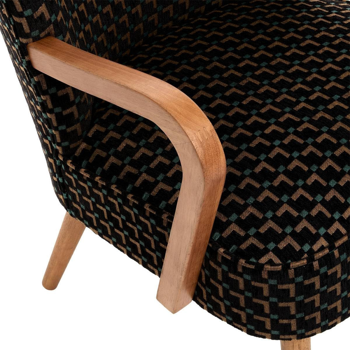 POLTRONA C/B.JACQUARD CINIGLIA NERO