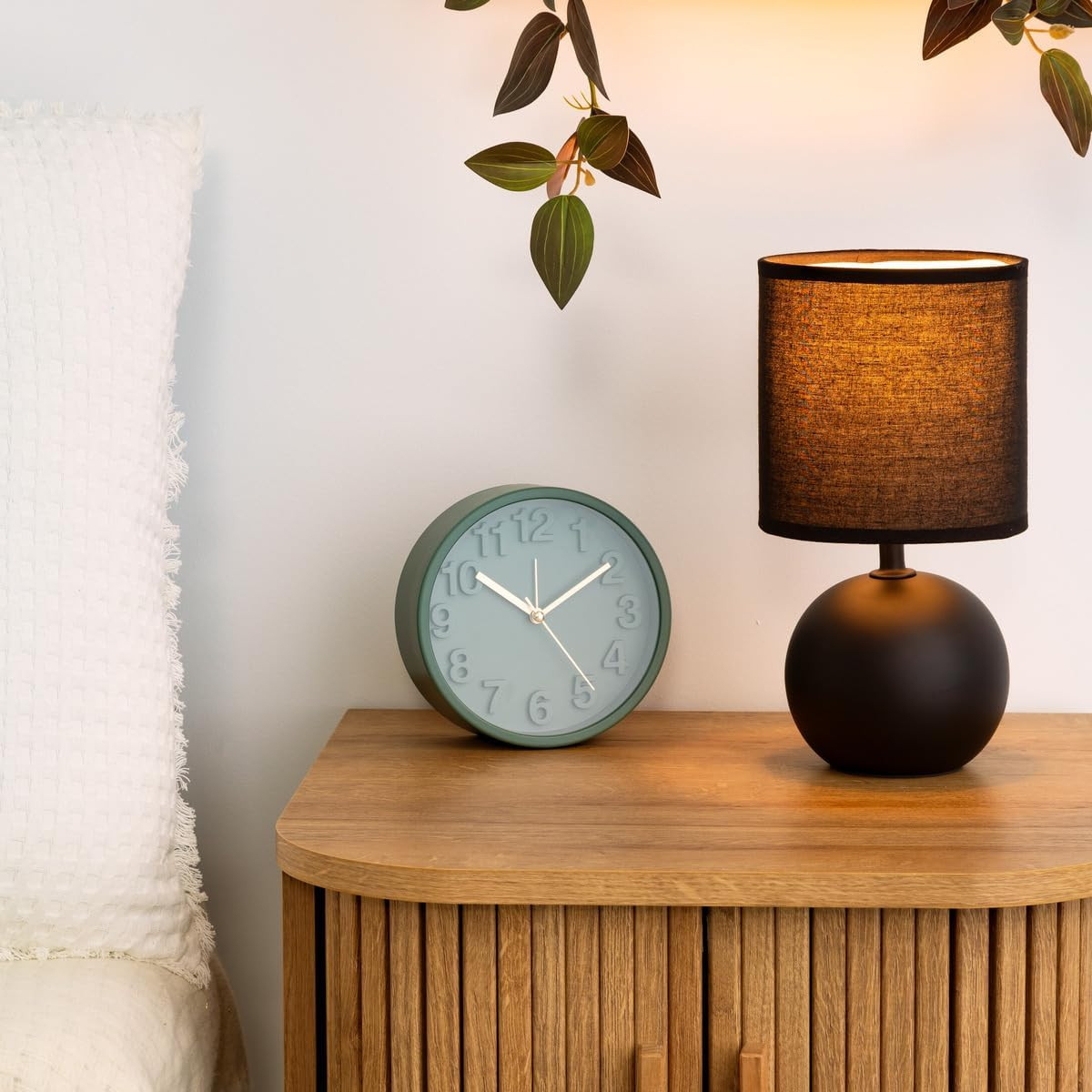 LAMP.SFERICA TIMÉO H.25 CERAM.NERO OPACO