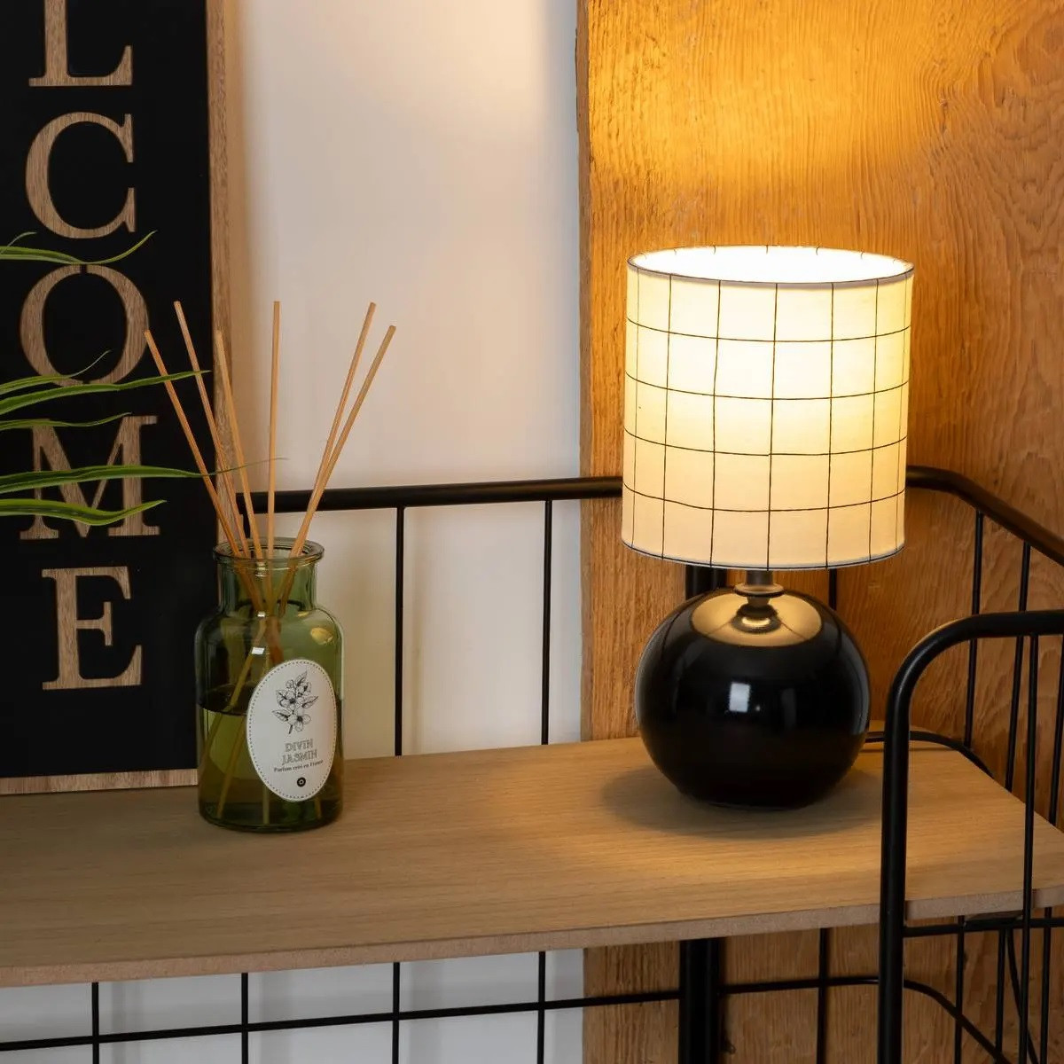 LAMP.TIMÉO MOTIVO H.25 CERAM.NERO