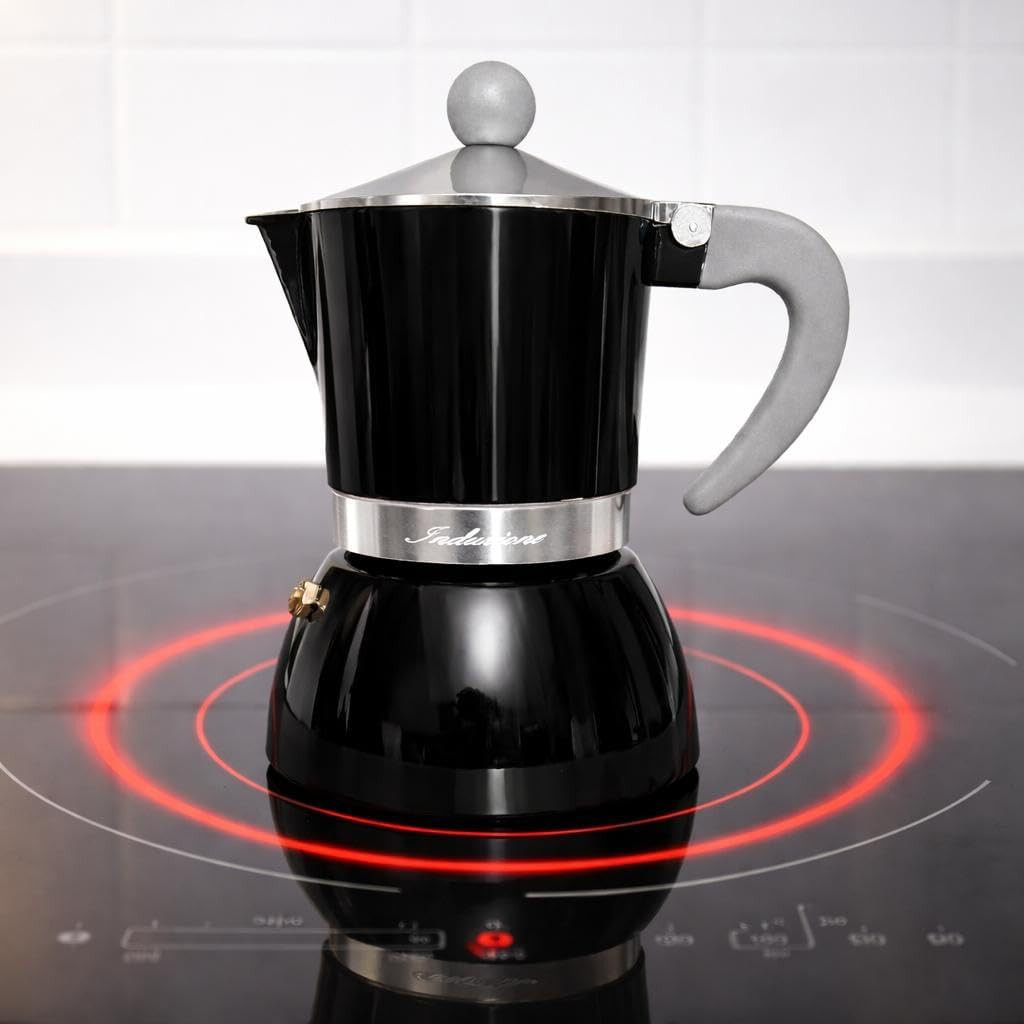 CAFFETTIERA 3TZ. INDUZIONE NERO LUCIDO
