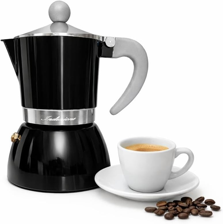 CAFFETTIERA 3TZ. INDUZIONE NERO LUCIDO