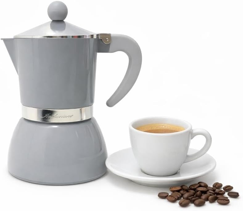 CAFFETTIERA 3TZ. INDUZIONE GRIGIO LUCIDO
